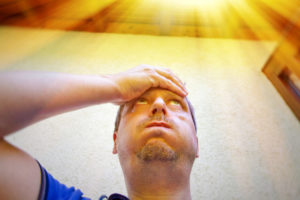Man Frustrated Because Of Heat