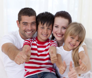 Family Giving Thumbs Up
